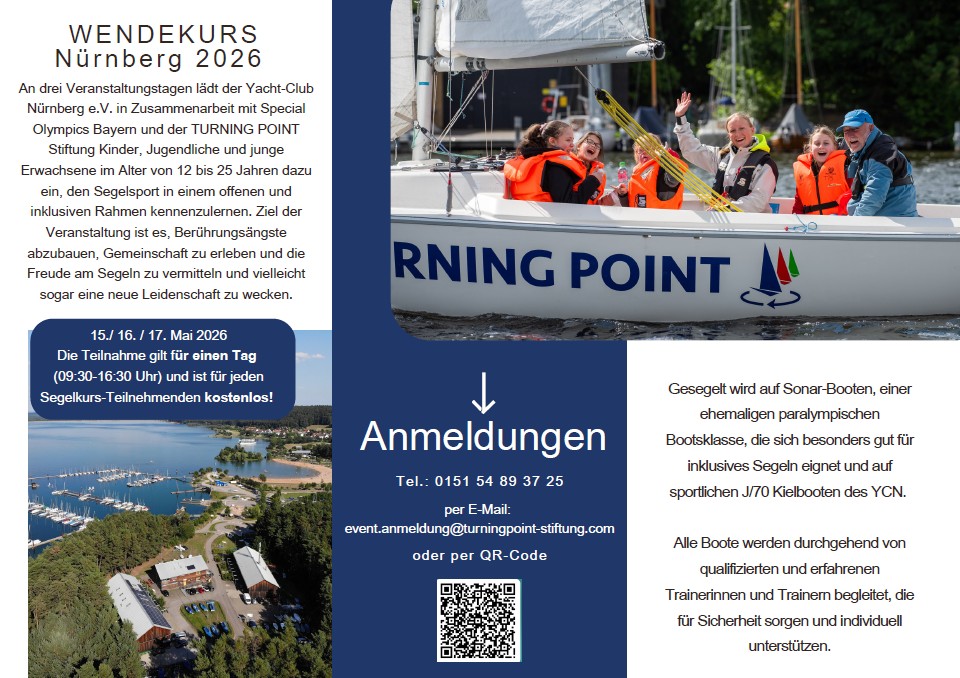 Einladung zu einem Segelkurs des Yacht-Club Nürnberg. 